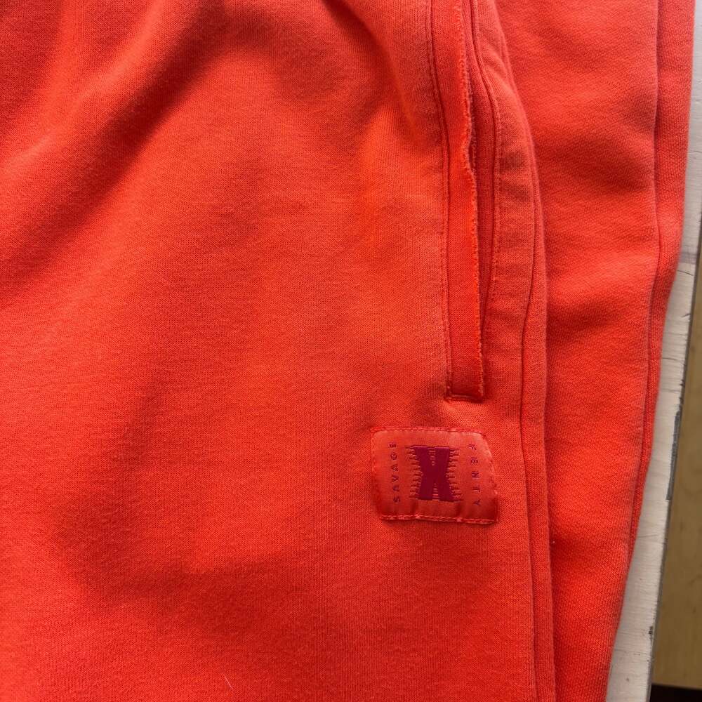 Savage X Fenty Unisex Fleece Jogger Pants in Orange Tempo - Picture 8 of 14